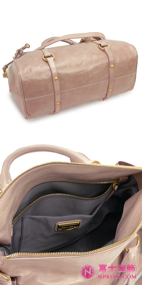 MIUMIU ミュウミュウ 2WAY ショルダーバッグ レザー ピンクベージュ RT0365 VITELLO.LUX CIPRIA